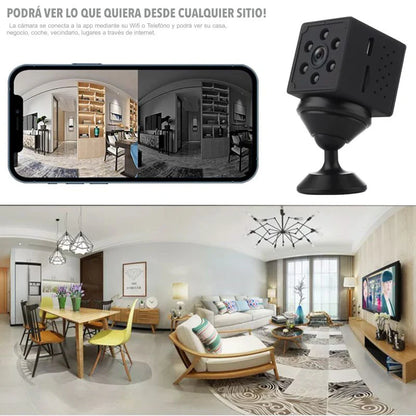 📱 Vigila y protege tu Hogar Desde Cualquier Lugar | Mini Cámara WiFi A10 con Visión Nocturna