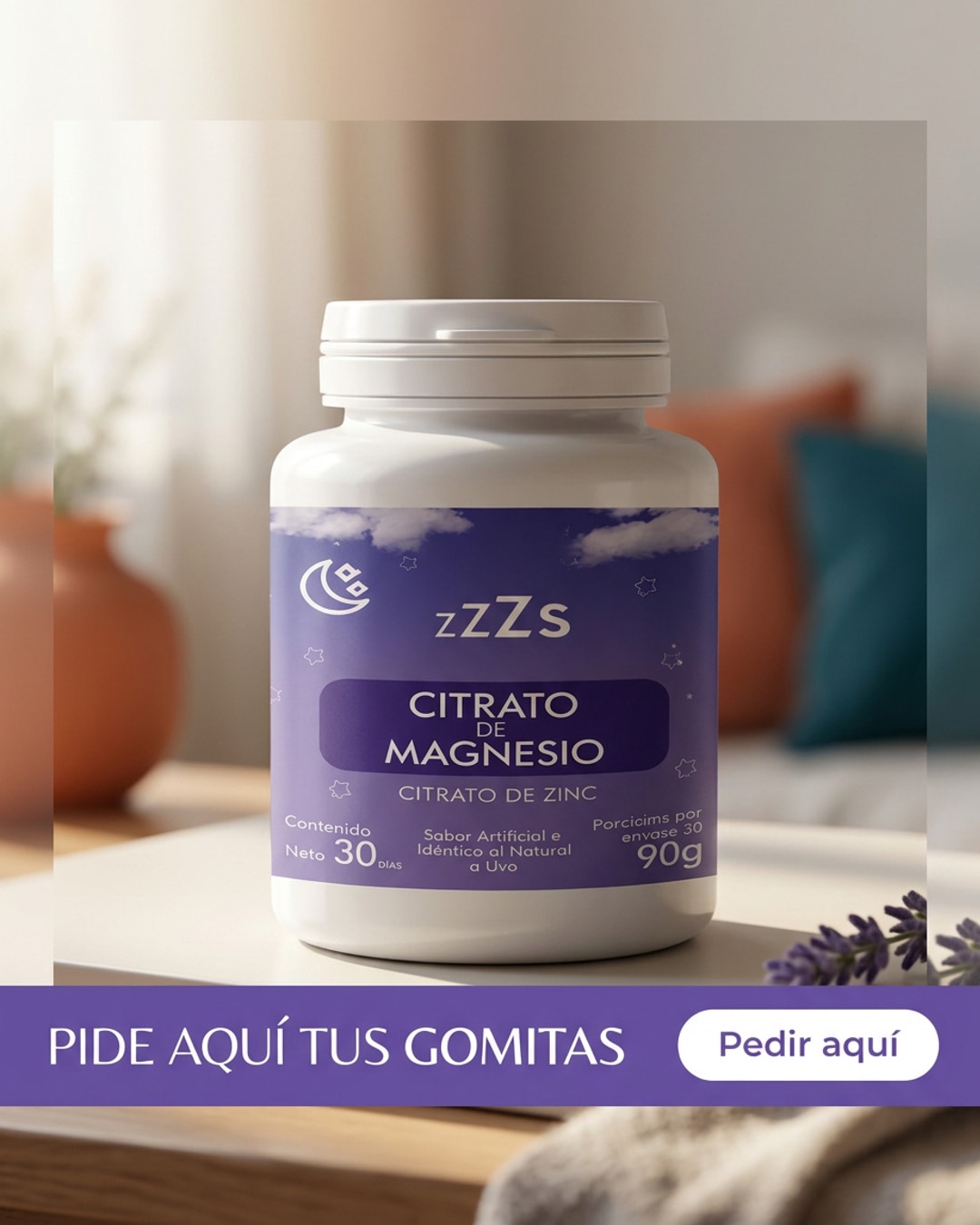 🍬 Gomitas para Dormir con Magnesio | Relajación Natural, Menos Estrés y Sueño Profundo para Despertar con Más Energía