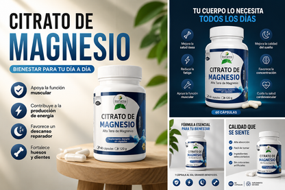 **Magnesio en Cápsulas – Energía y Función Muscular**