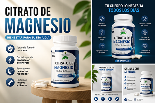 **Magnesio en Cápsulas – Energía y Función Muscular**
