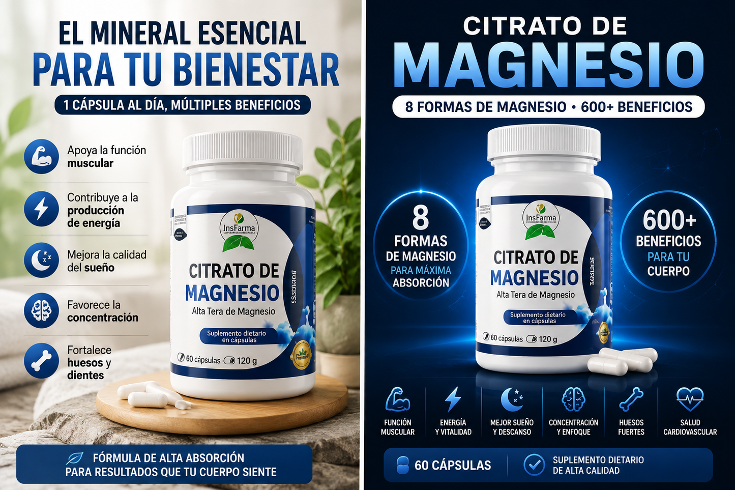**Magnesio en Cápsulas – Energía y Función Muscular**