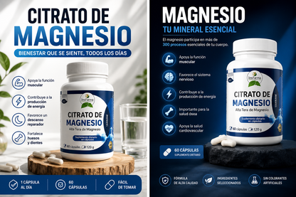 **Magnesio en Cápsulas – Energía y Función Muscular**